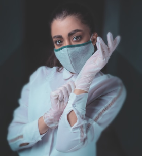 Doctor with gloves